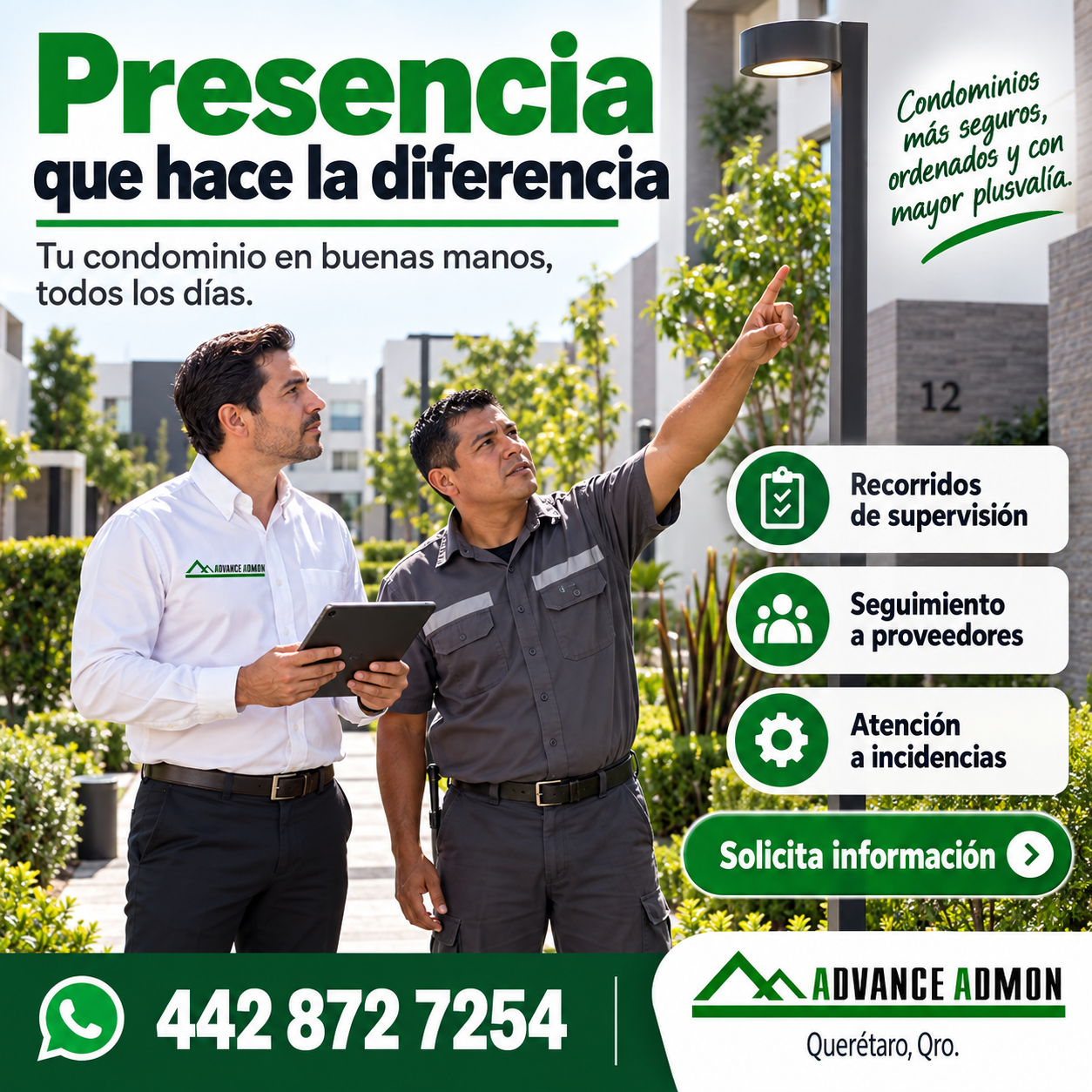 Supervisión presencial de Advance Admon